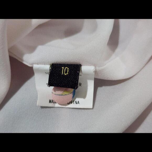 Whitney Eve Dress Size 10 Pink Tropical Floral High Neck Sheath Summer - Picture 8 of 8